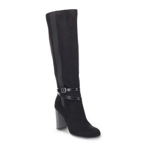 Black Lauren Conrad LC Haworthia Black Knee High Tall Boot Size 10